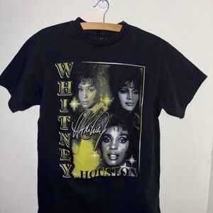 Officially licensed Whitney Houston Signature Black Graphic Tee